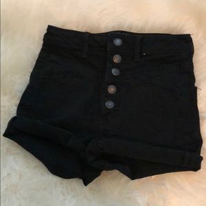 High Waisted Black Shorts